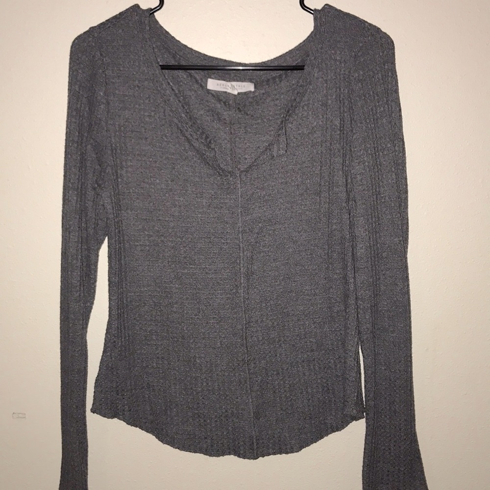 Long sleeve waffle tee